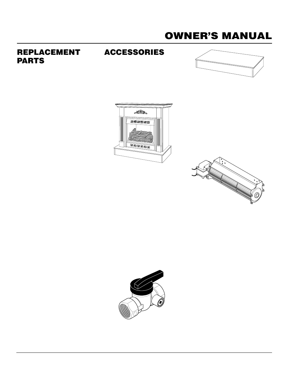 Owner’s manual, Accessories, Replacement parts | Desa CGFP28NT User Manual | Page 25 / 32