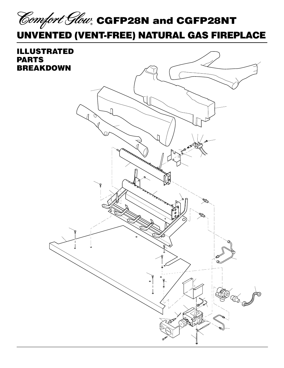 Illustrated parts breakdown | Desa CGFP28NT User Manual | Page 28 / 32