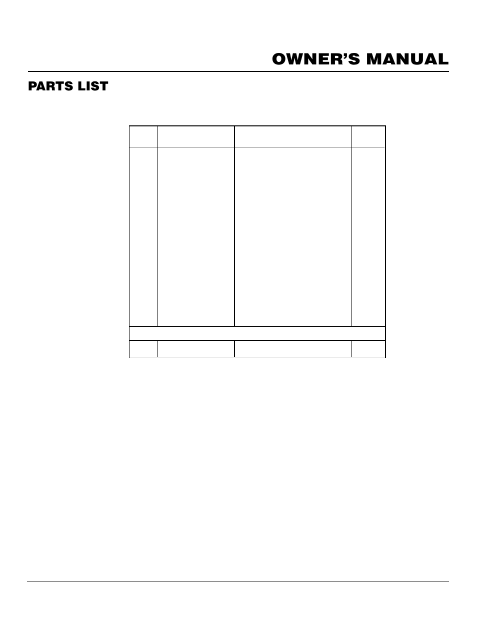 Owner’s manual, Parts list, Fireplace cgfp28n cgfp28nt | Desa CGFP28NT User Manual | Page 31 / 32