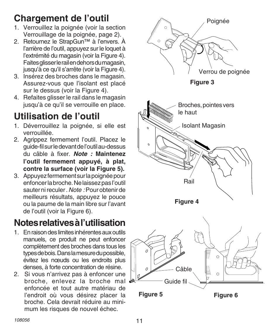 Chargement de l’outil, Utilisation de l’outil | Desa 12-14NM User Manual | Page 11 / 12