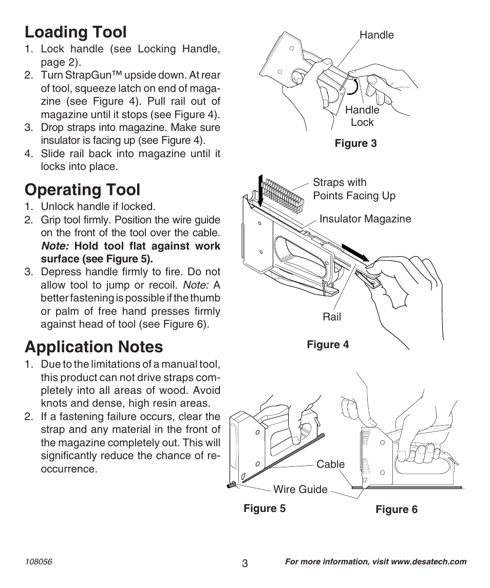 Loading tool, Operating tool | Desa 12-14NM User Manual | Page 3 / 12