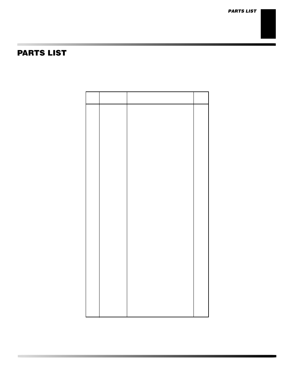 Parts list | Desa CP600AK User Manual | Page 13 / 20