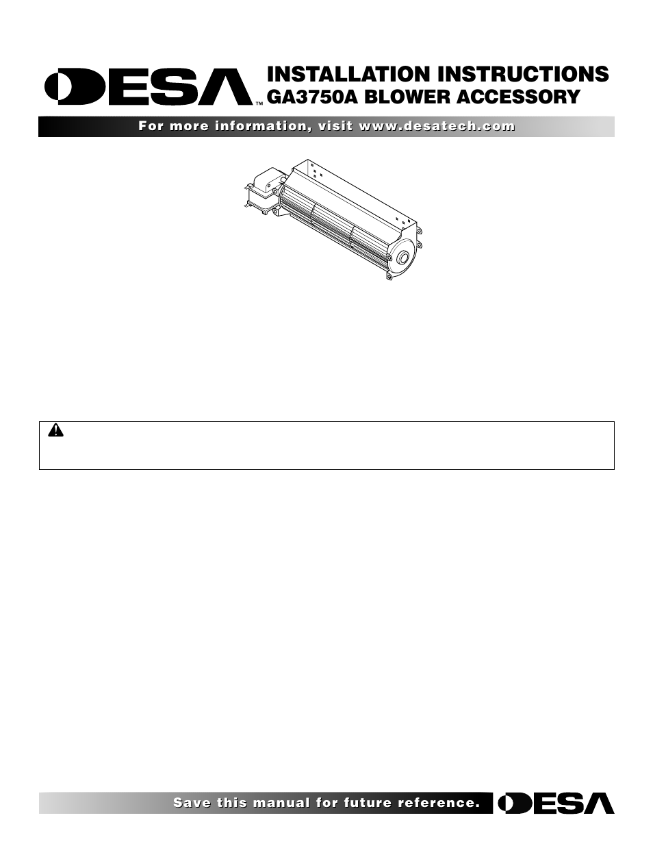 Desa Ga3750a User Manual | 12 pages