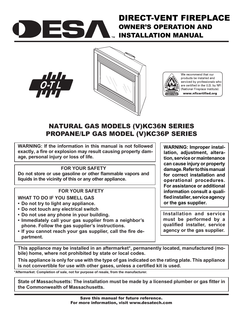 Desa KC36P SERIES User Manual | 40 pages