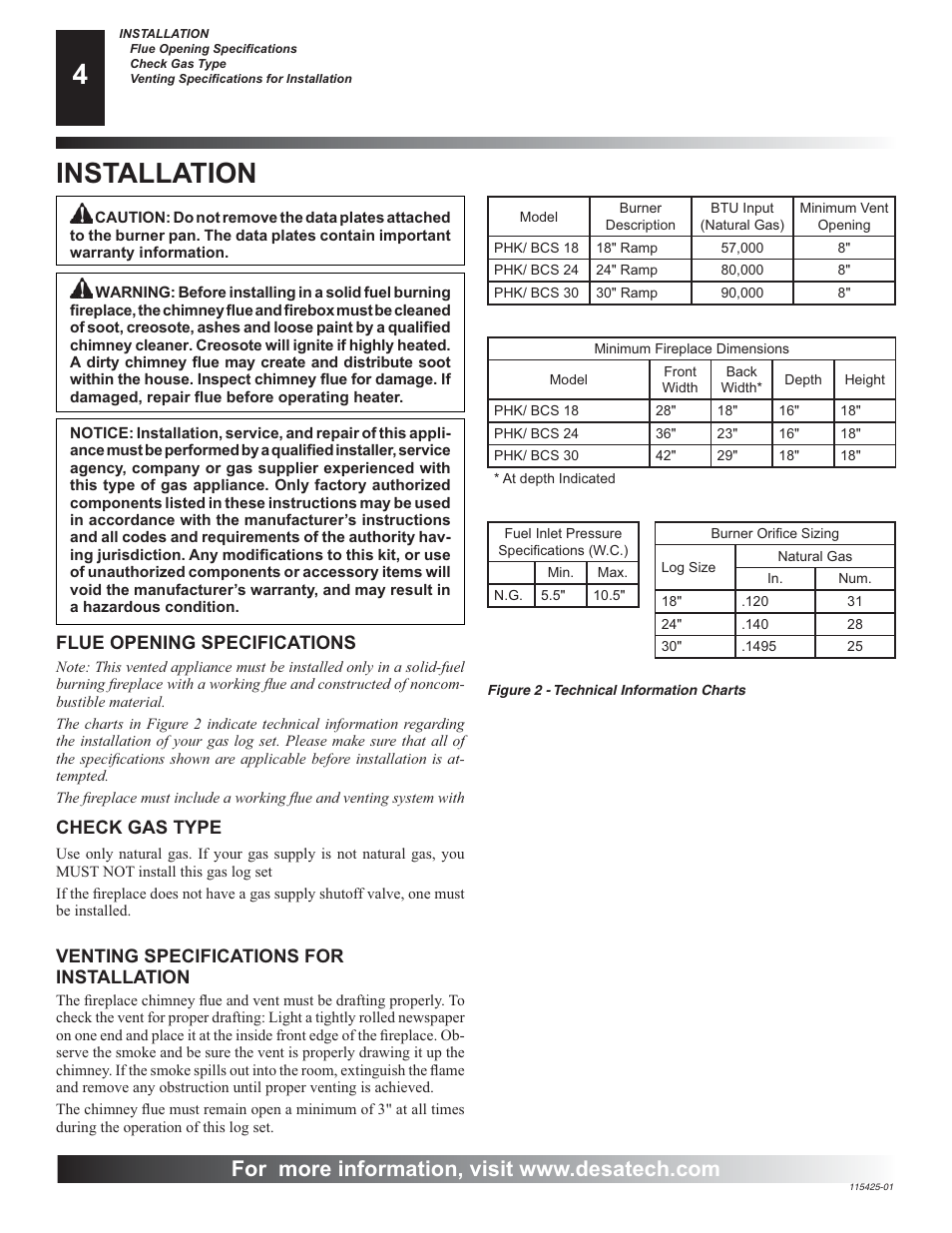 Installation | Desa BCS18 User Manual | Page 4 / 16