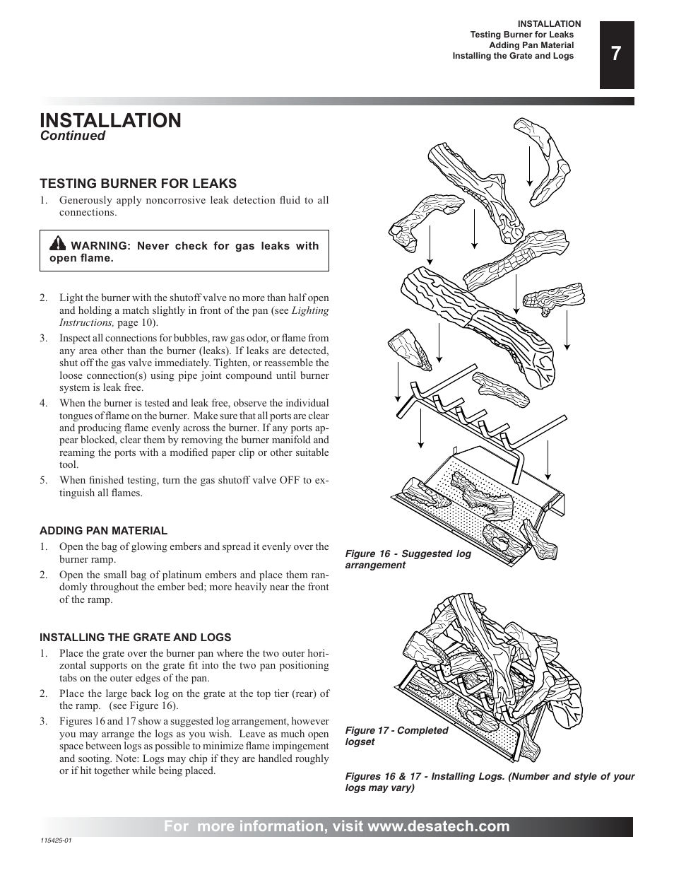 Installation | Desa BCS18 User Manual | Page 7 / 16