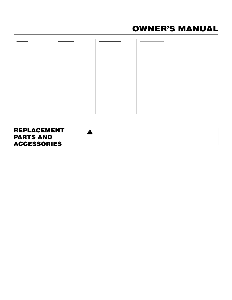 Owner’s manual, Replacement parts and accessories | Desa 075762J  EU User Manual | Page 19 / 20