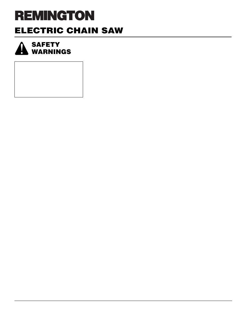 Electric chain saw, Safety warnings | Desa 075762J  EU User Manual | Page 2 / 20