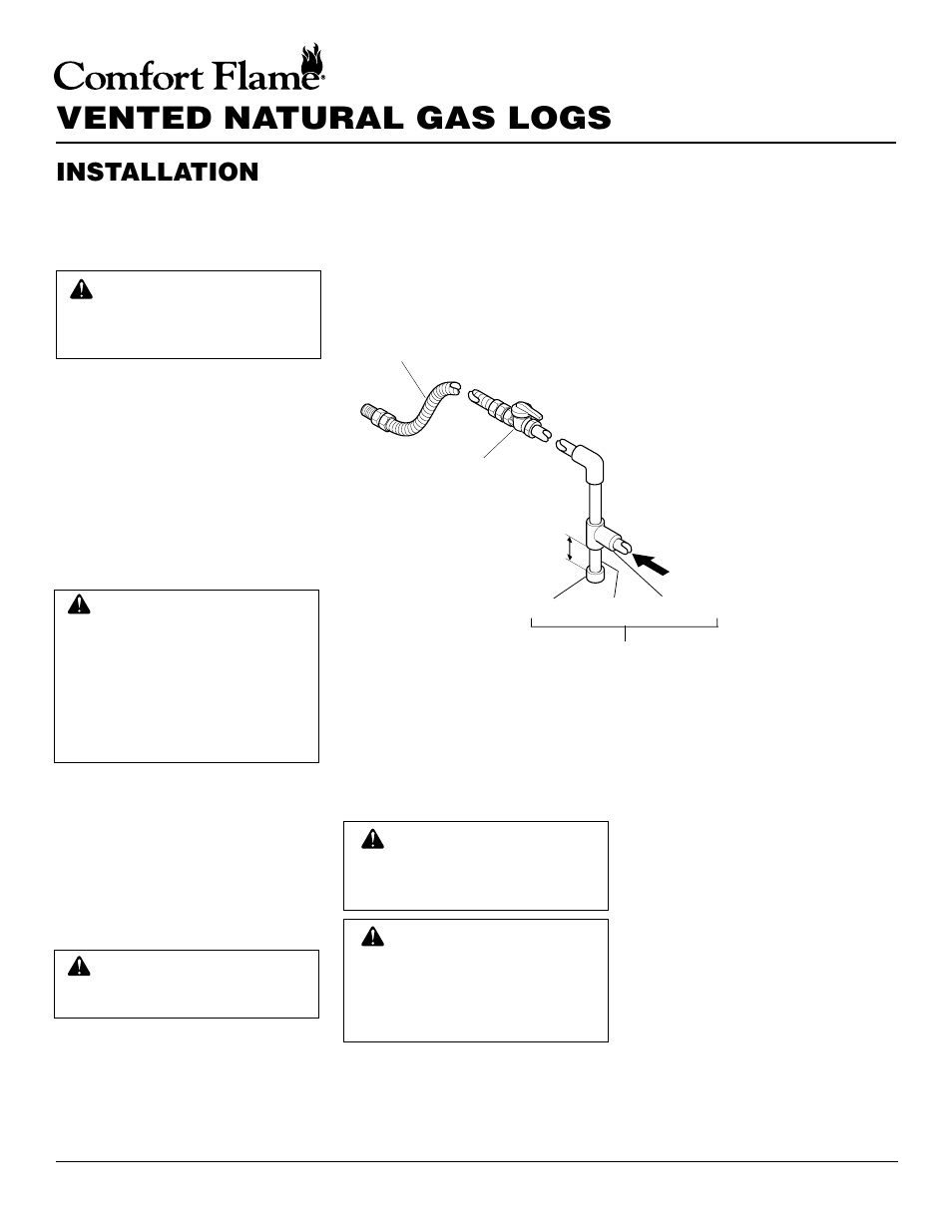 Vented natural gas logs, Installation, Continued | Desa PCVDR24 RGA User Manual | Page 8 / 20