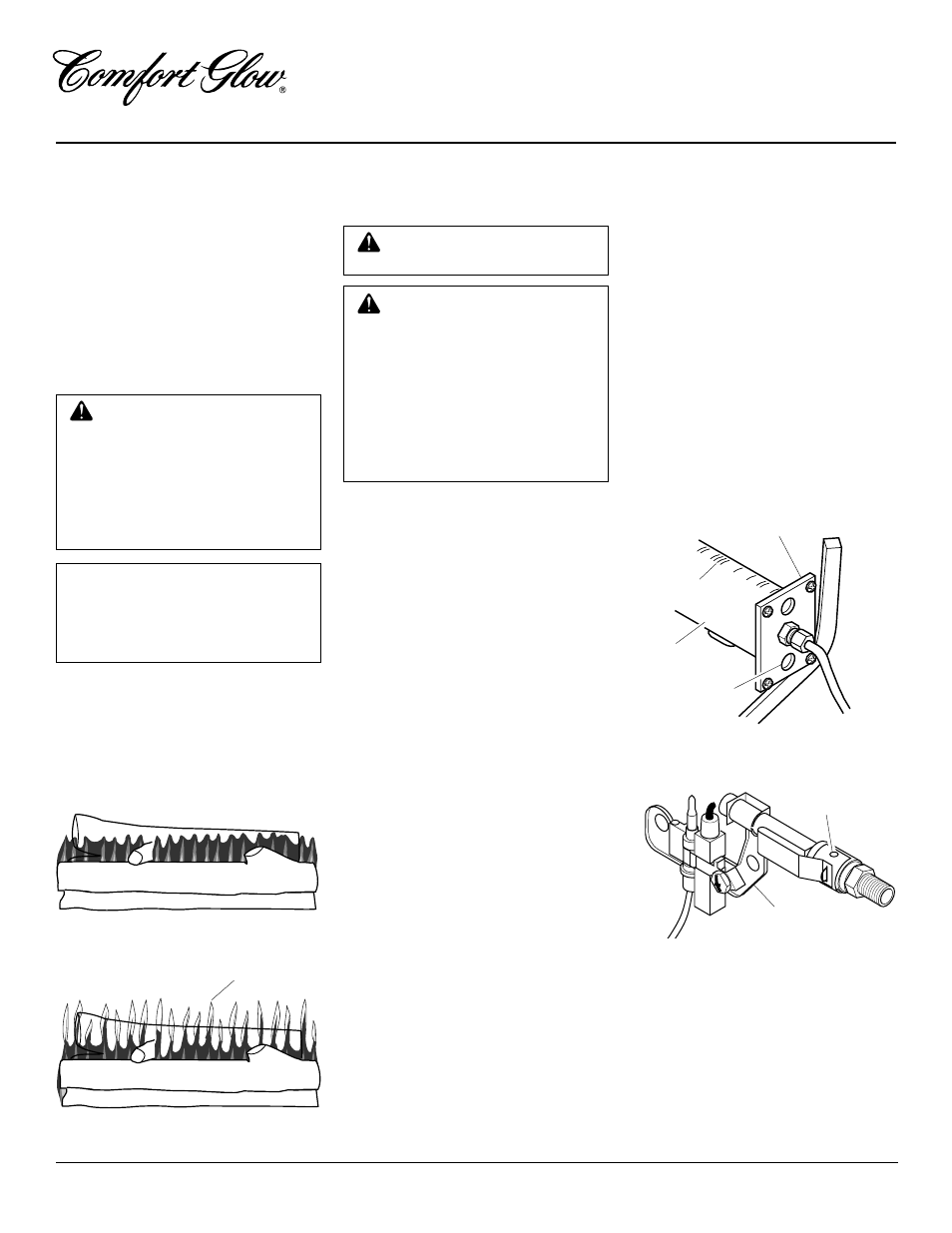 Unvented (vent-free) gas log heater, Cleaning and maintenance, Inspecting burners | Continued | Desa CGG3630P User Manual | Page 18 / 30