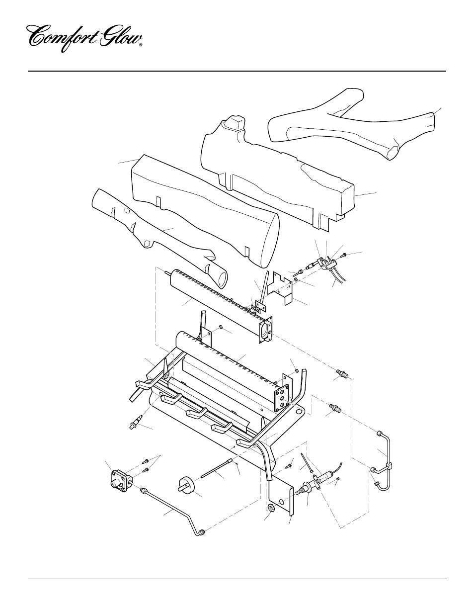 Unvented (vent-free) gas log heater, Illustrated parts breakdown | Desa CGG3630P User Manual | Page 24 / 30