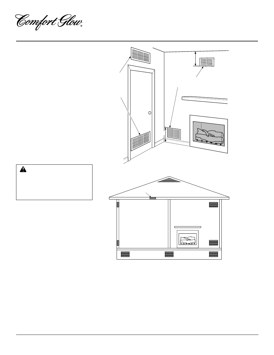 Unvented (vent-free) gas log heater, Air for combustion and ventilation, Continued | Desa CGG3630P User Manual | Page 6 / 30