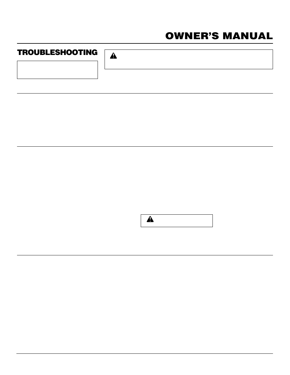 Owner’s manual, Troubleshooting | Desa B200 User Manual | Page 7 / 16