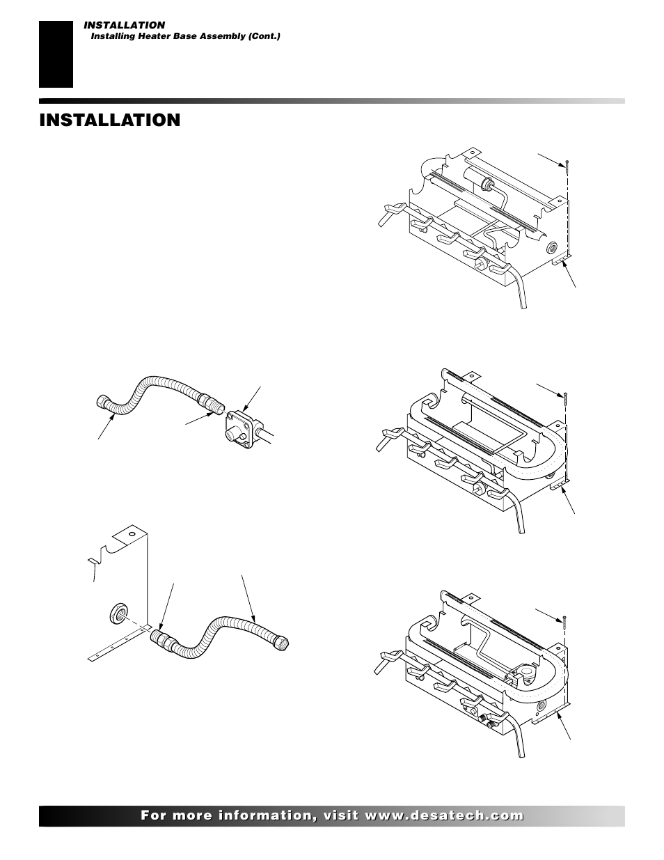 Installation, Continued | Desa FLAME-MAX Golden User Manual | Page 12 / 48