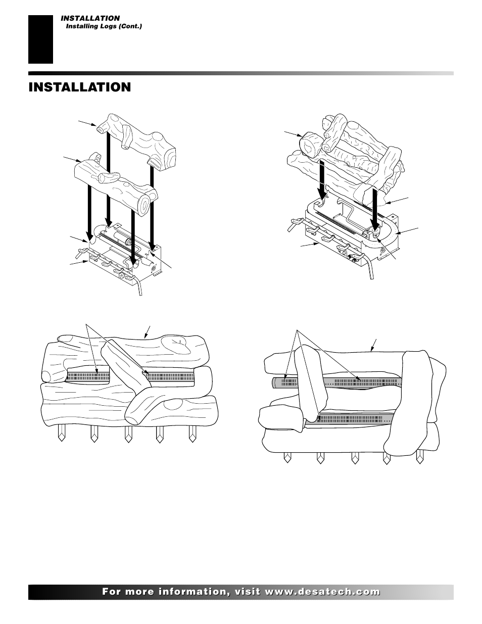 Installation, Continued | Desa FLAME-MAX Golden User Manual | Page 16 / 48