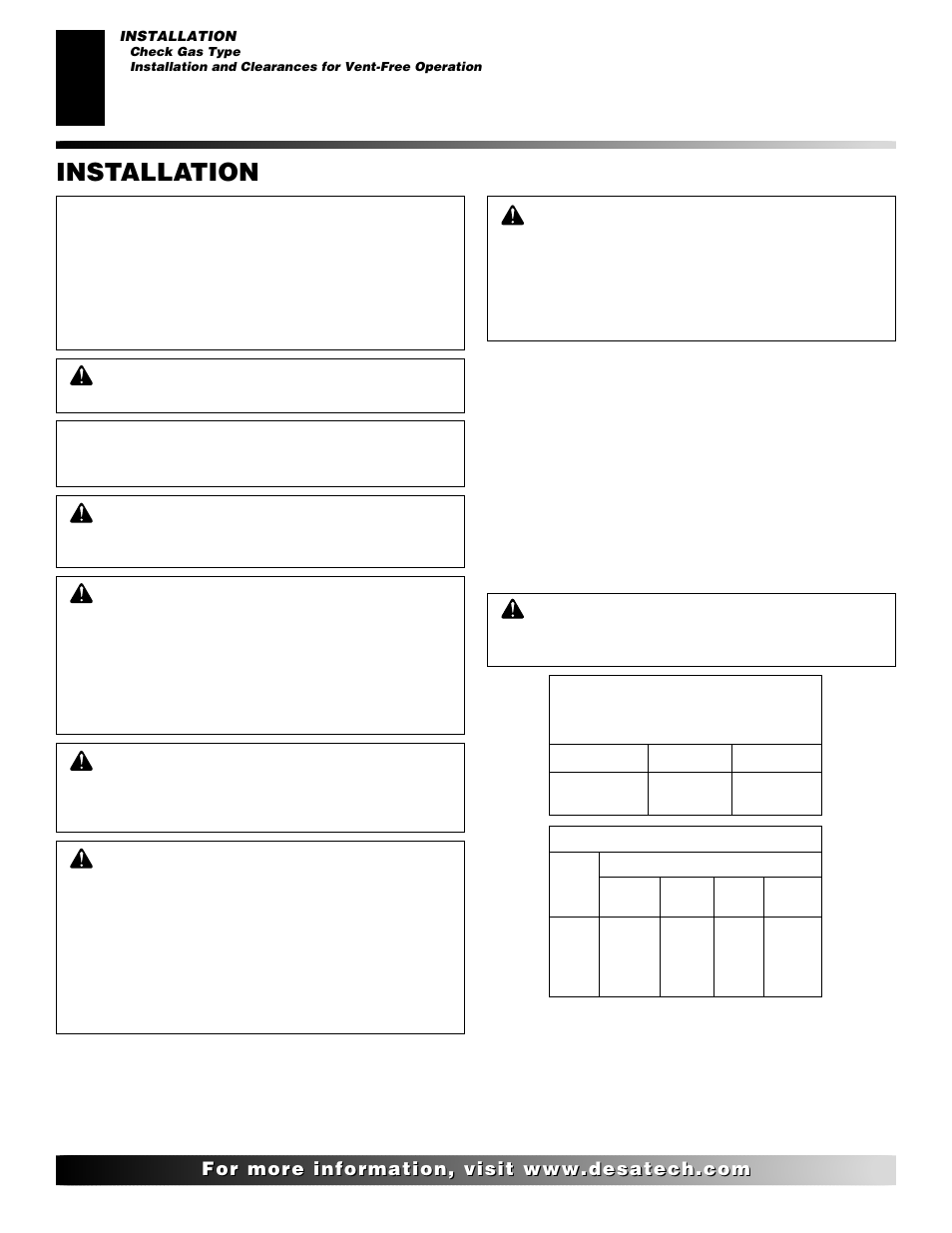 Installation | Desa FLAME-MAX Golden User Manual | Page 8 / 48
