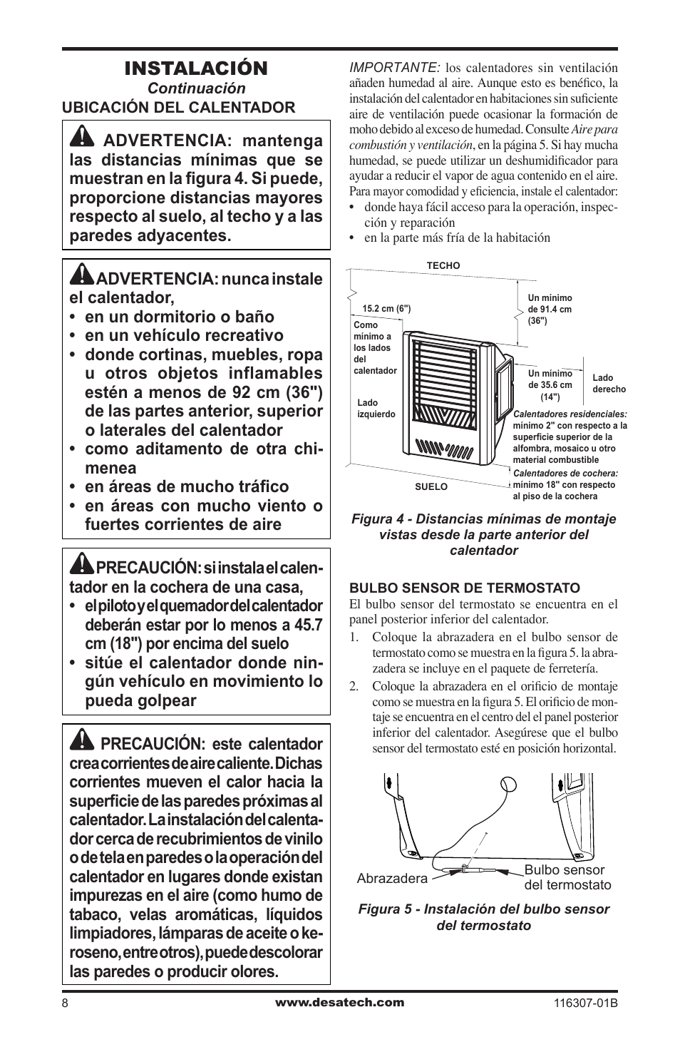 Instalación | Desa VSF30NT User Manual | Page 32 / 48