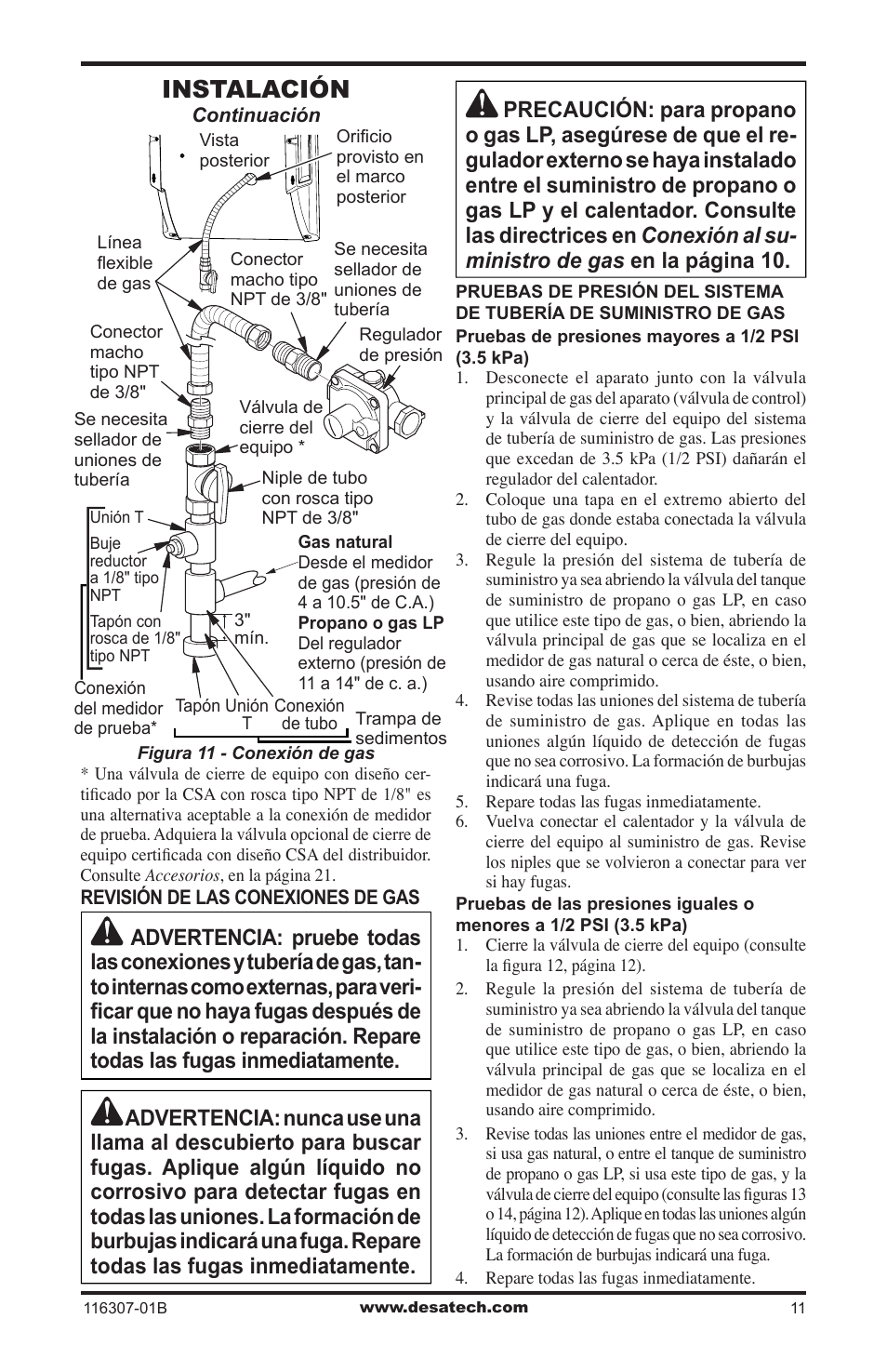 Instalación | Desa VSF30NT User Manual | Page 35 / 48