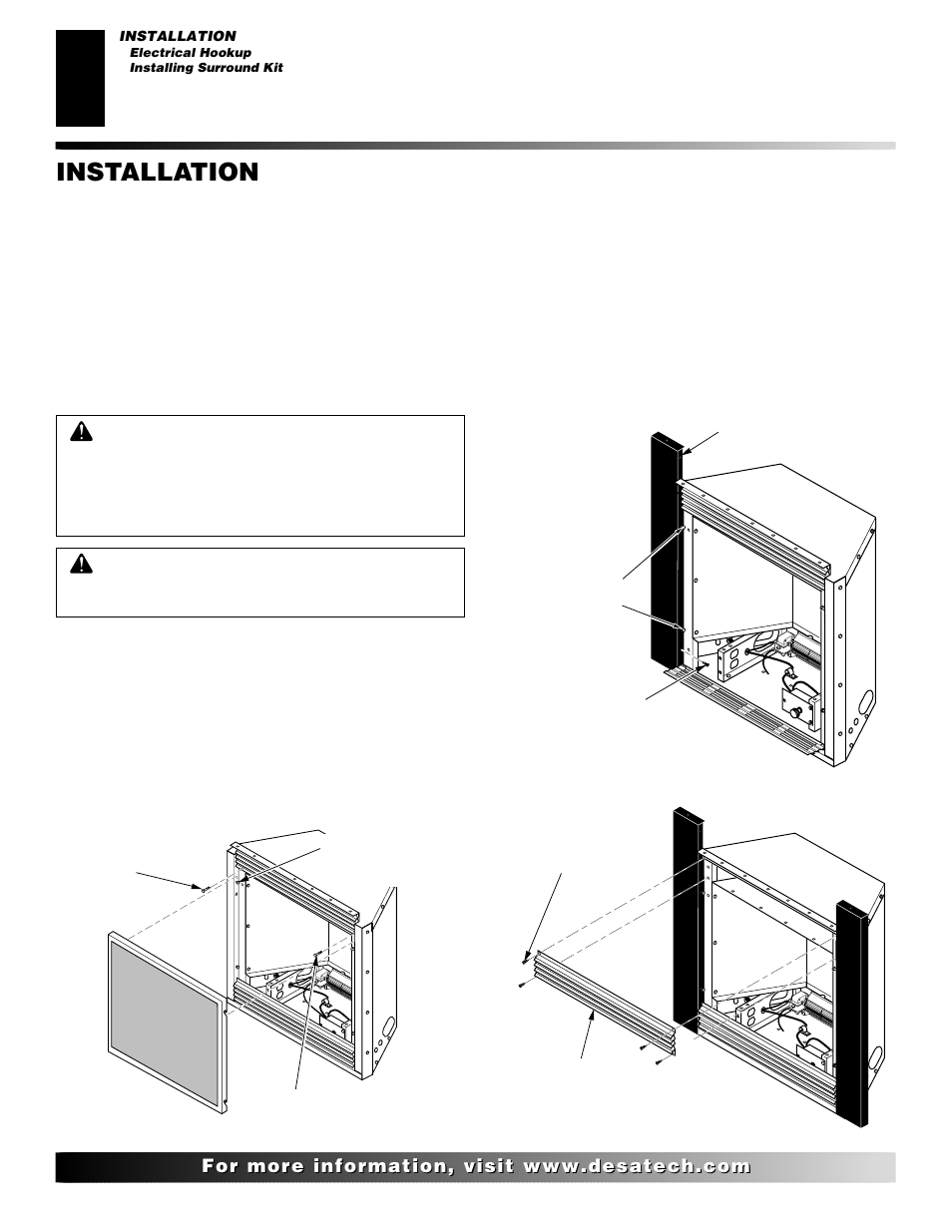 Installation, Continued | Desa VI33NR VI33PR User Manual | Page 8 / 34