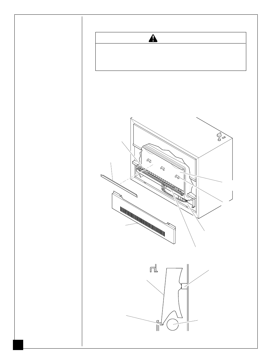Installing heater, Warning | Desa CGR50NA User Manual | Page 14 / 44
