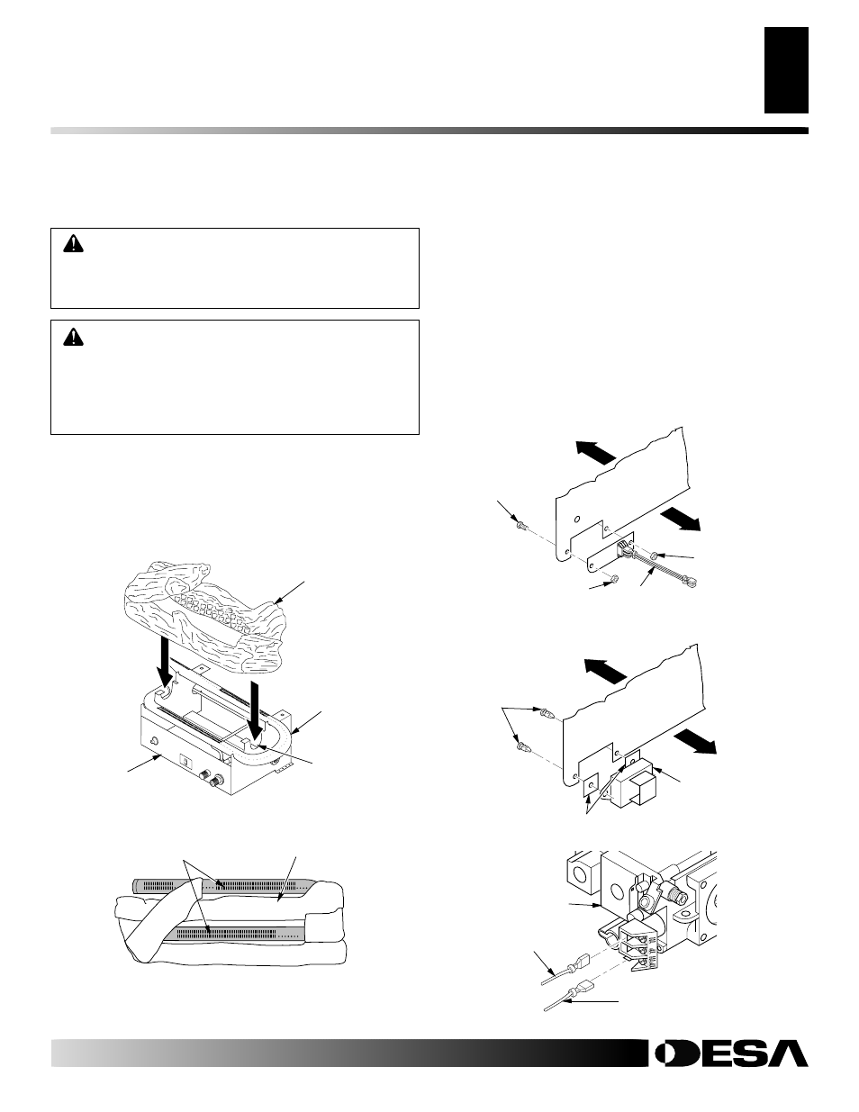 Installation, Continued | Desa CF26NR User Manual | Page 15 / 32