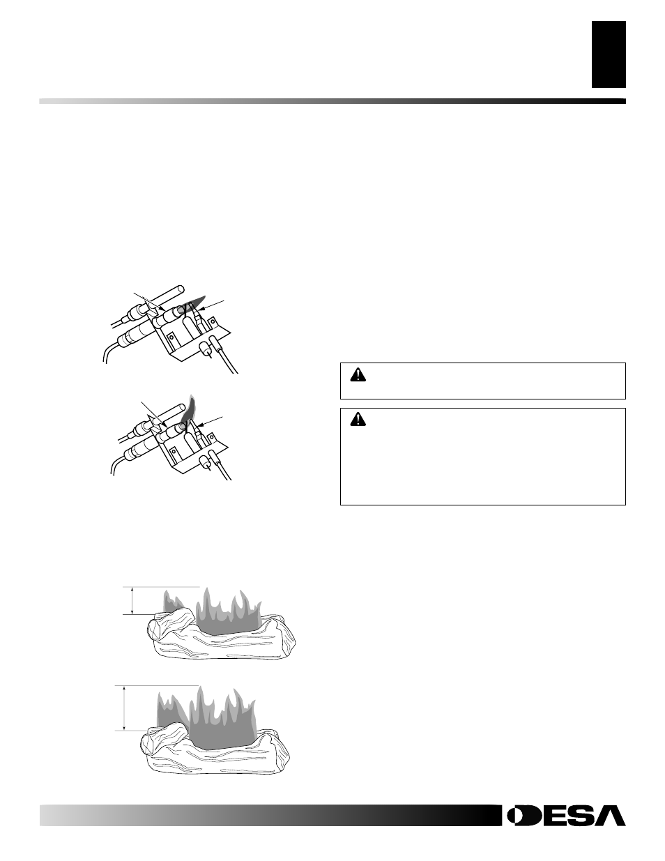 Inspecting burners, Cleaning and maintenance | Desa CF26NR User Manual | Page 19 / 32