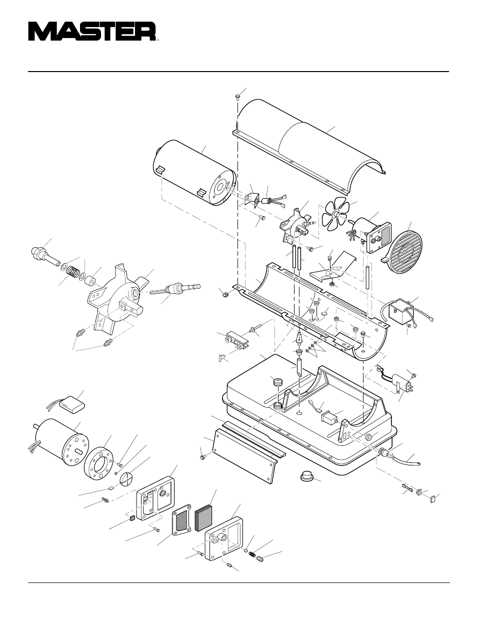 Portable forced air heaters, Illustrated parts breakdown | Desa BY150CEB User Manual | Page 18 / 24