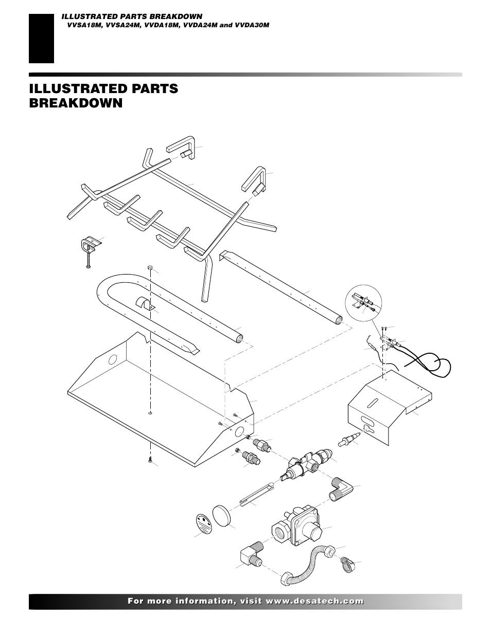 Illustrated parts breakdown and parts list, Illustrated parts breakdown | Desa VVDA24M User Manual | Page 14 / 28