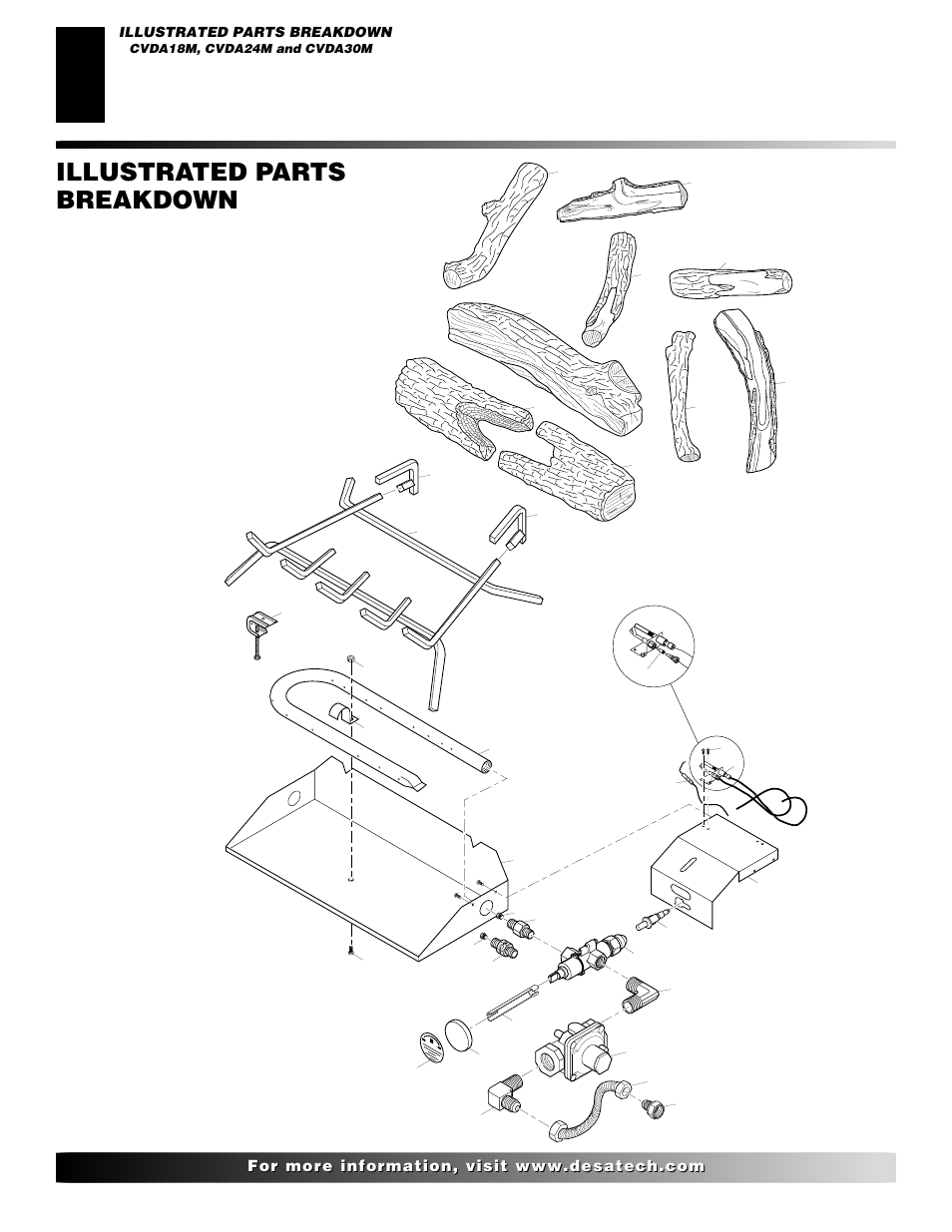 Illustrated parts breakdown | Desa VVDA24M User Manual | Page 22 / 28