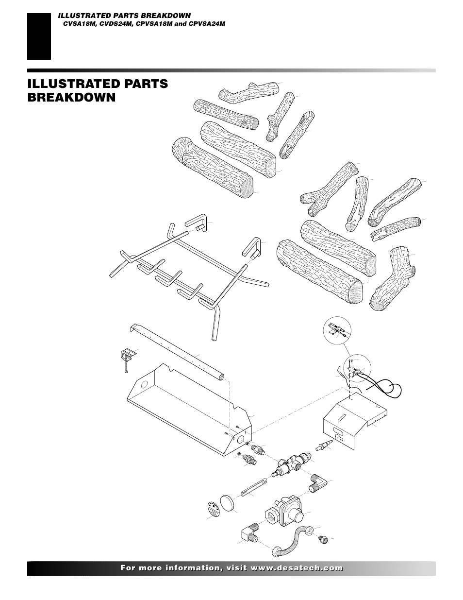 Illustrated parts breakdown | Desa VVDA24M User Manual | Page 24 / 28