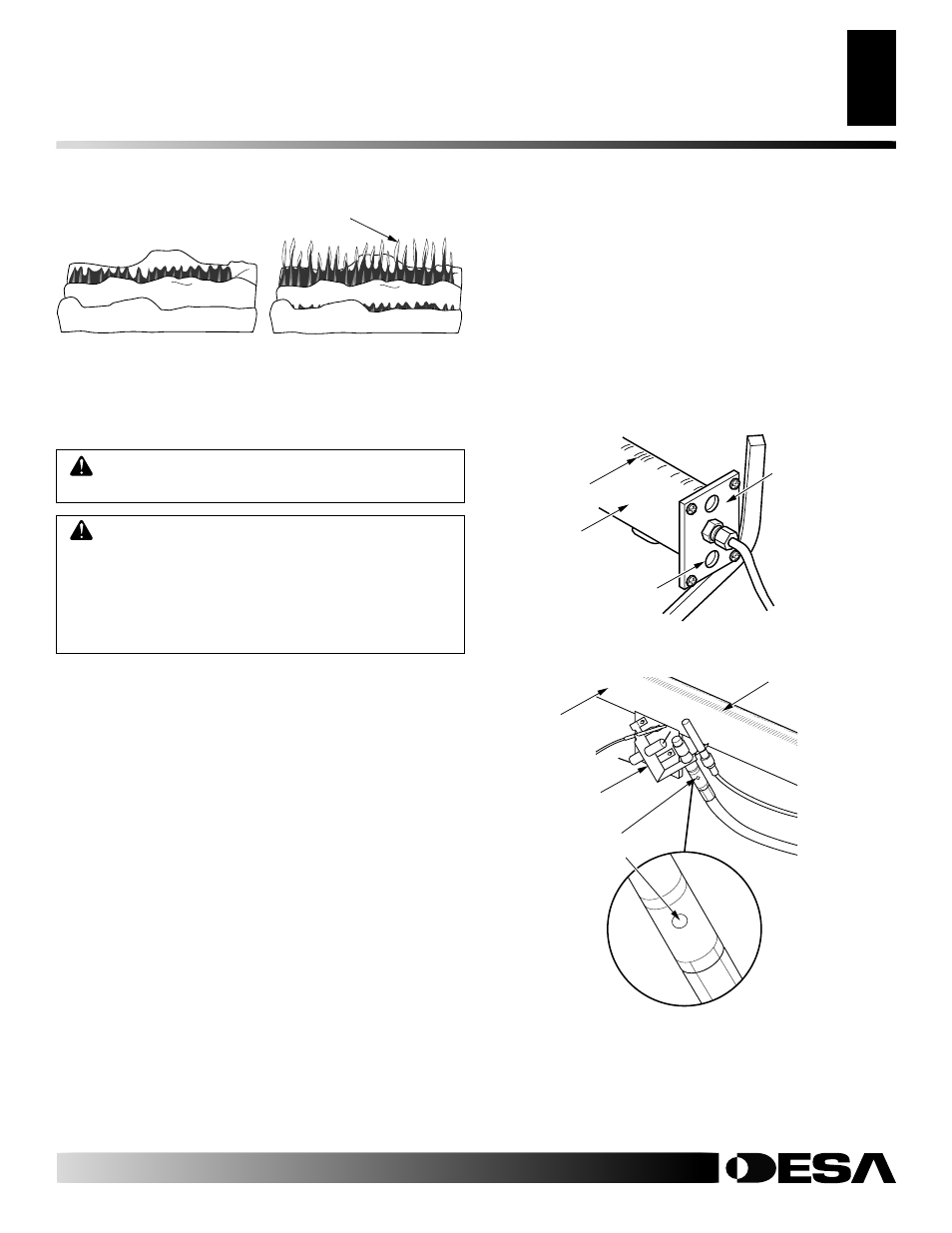 Cleaning and maintenance, Inspecting burners, Continued | Desa EFS33NR  EU User Manual | Page 19 / 34