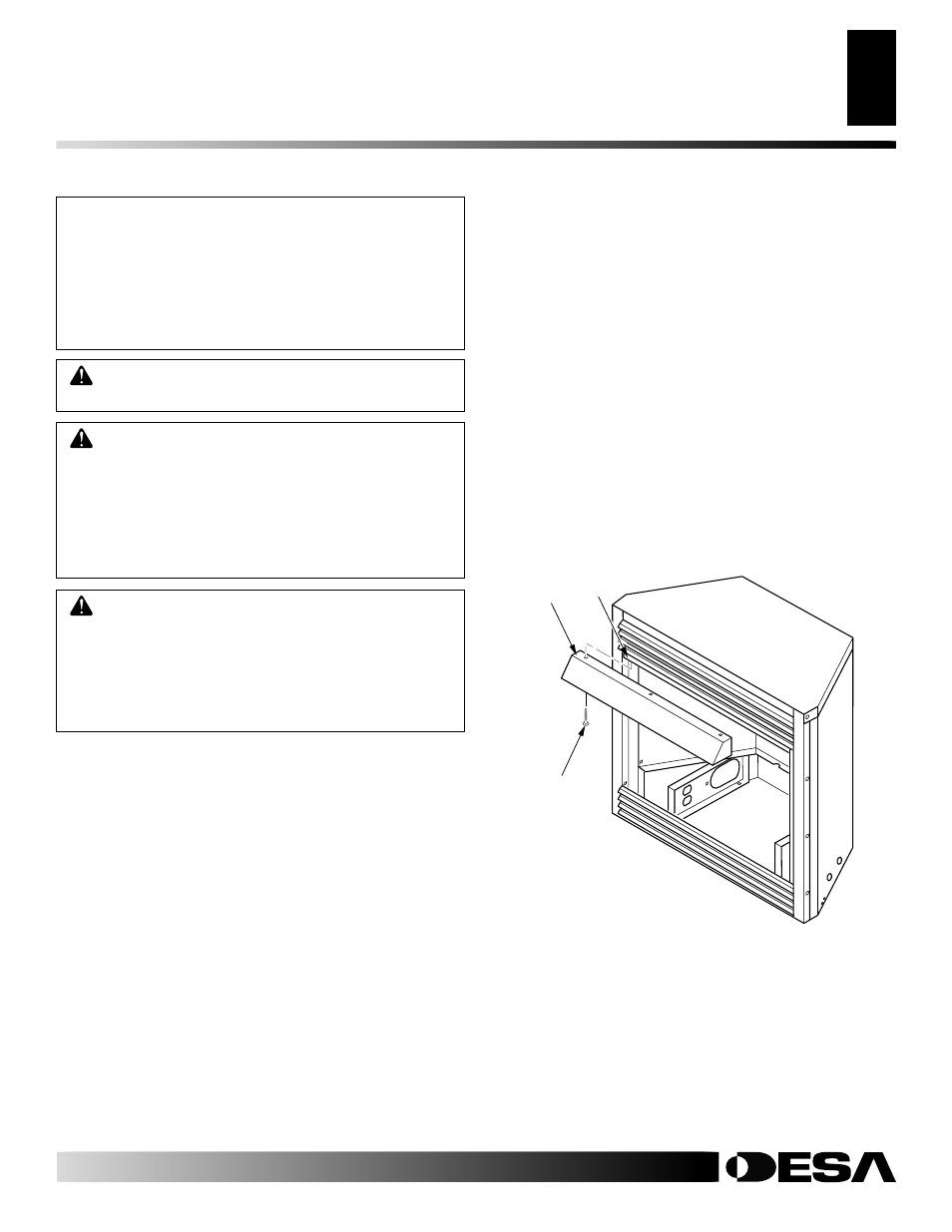 Installation | Desa EFS33NR  EU User Manual | Page 7 / 34