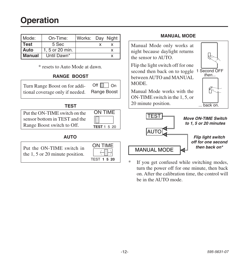 Operation | Desa JOURNEYMAN HD-9240 User Manual | Page 12 / 42