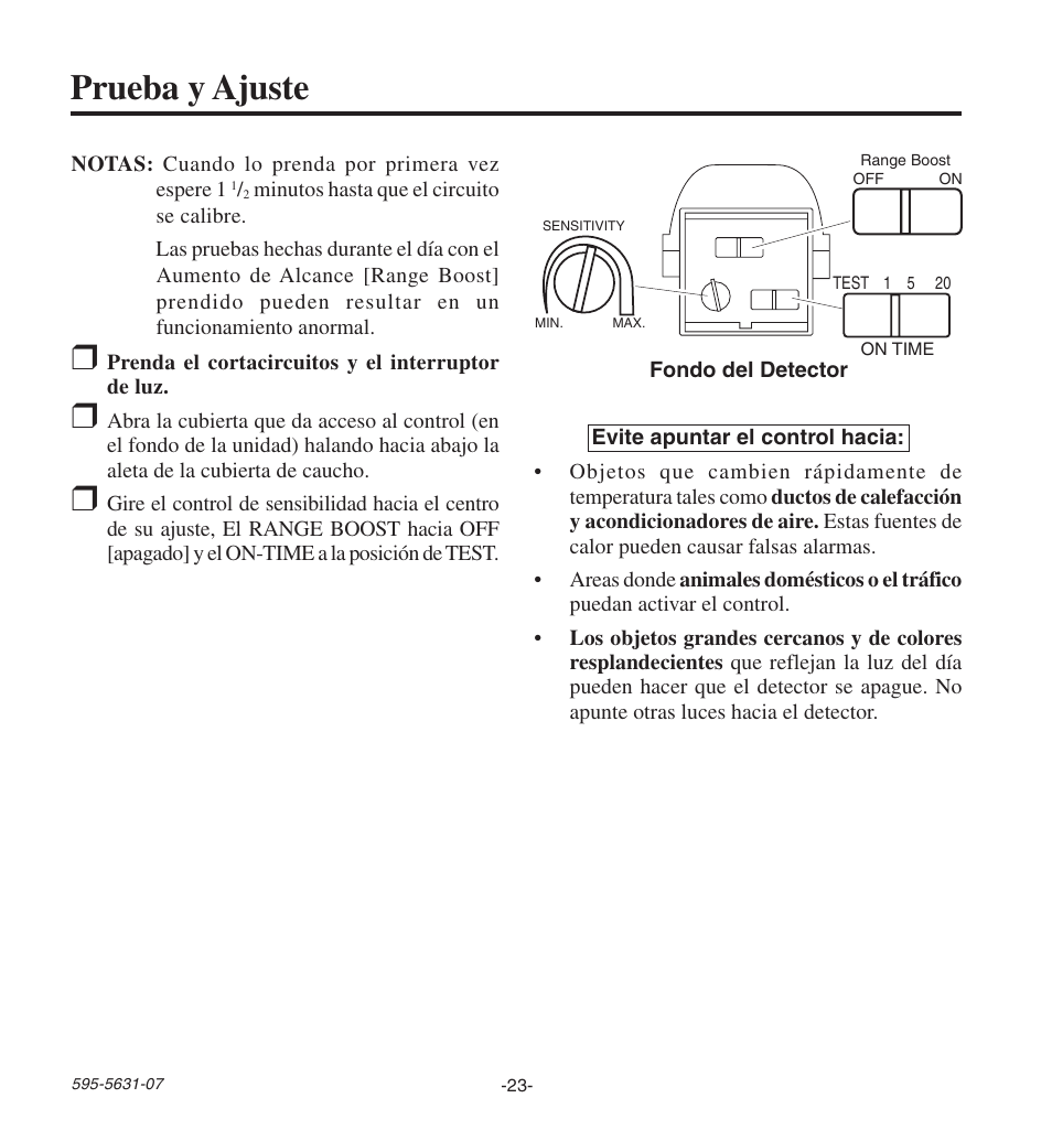 Prueba y ajuste | Desa JOURNEYMAN HD-9240 User Manual | Page 23 / 42