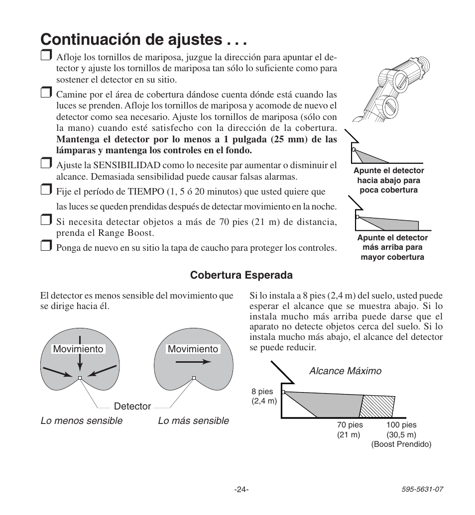 Continuación de ajustes | Desa JOURNEYMAN HD-9240 User Manual | Page 24 / 42