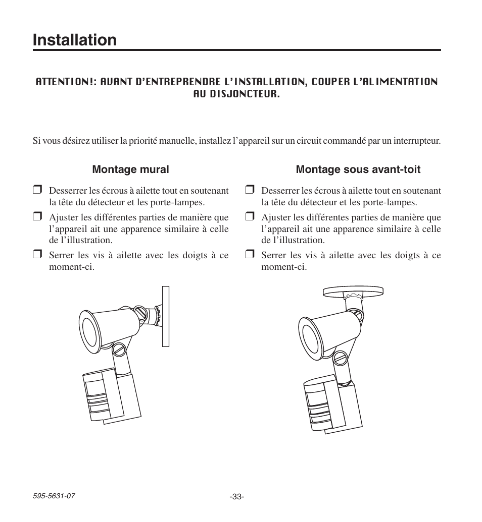 Installation | Desa JOURNEYMAN HD-9240 User Manual | Page 33 / 42