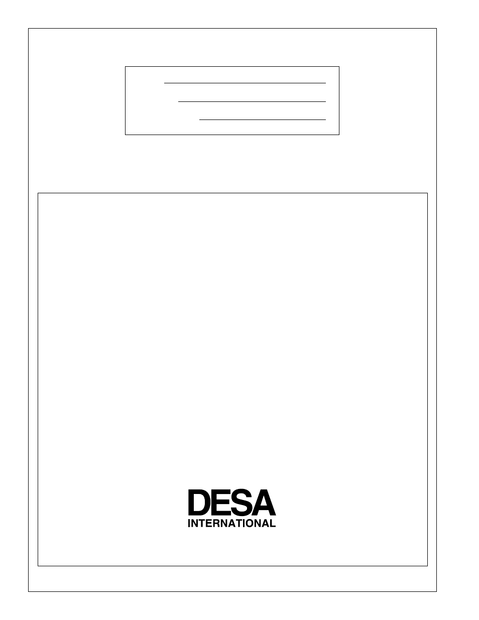 Warranty information | Desa VP5B User Manual | Page 28 / 28
