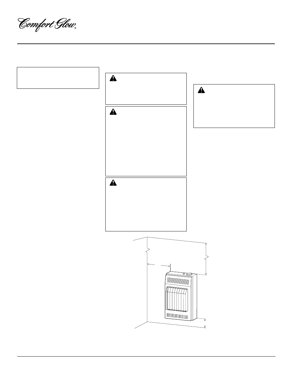 Gas residential heaters, Installing to wall | Desa CGP10RL User Manual | Page 6 / 20