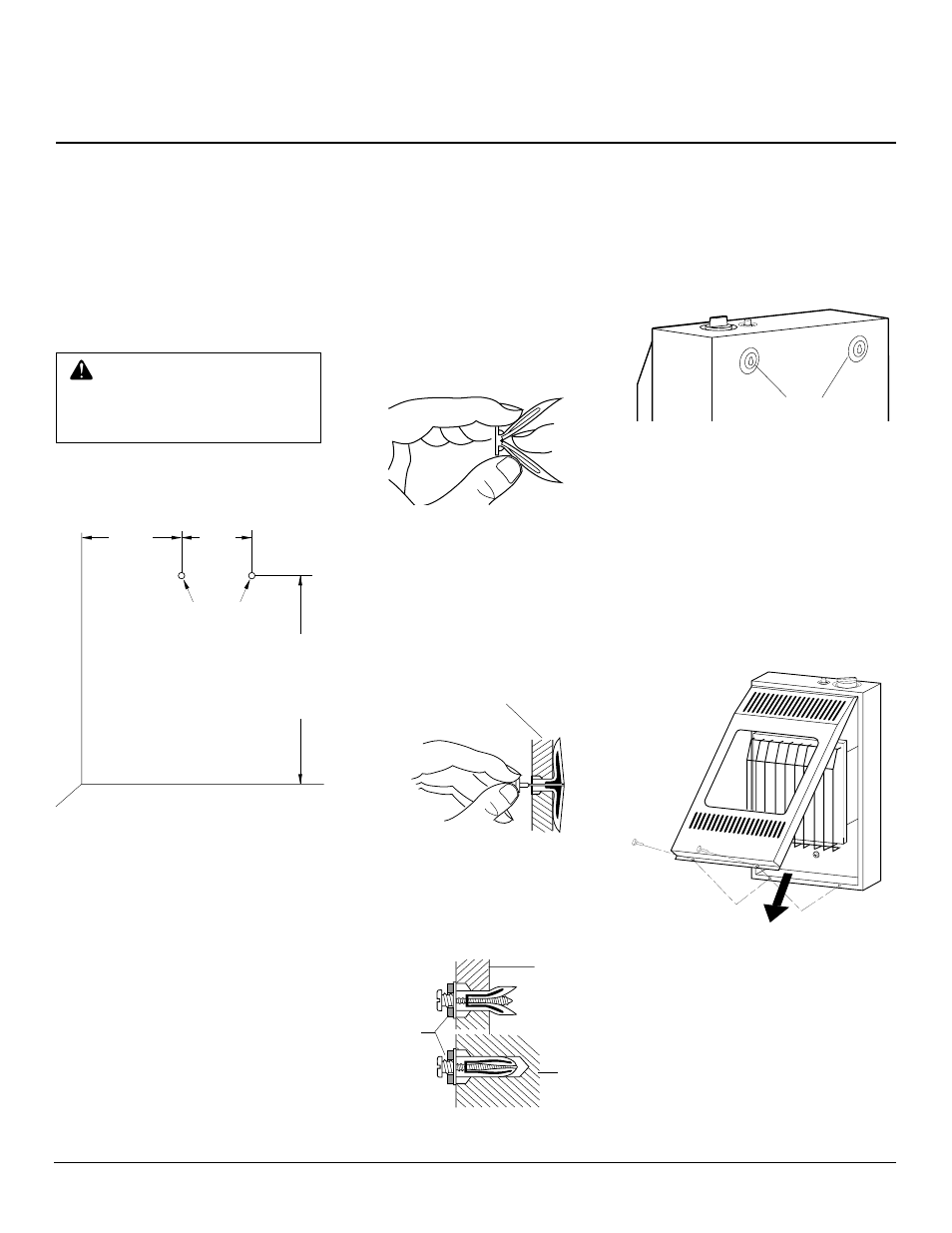 Owner’s manual, Installing to wall, Continued | Desa CGP10RL User Manual | Page 7 / 20