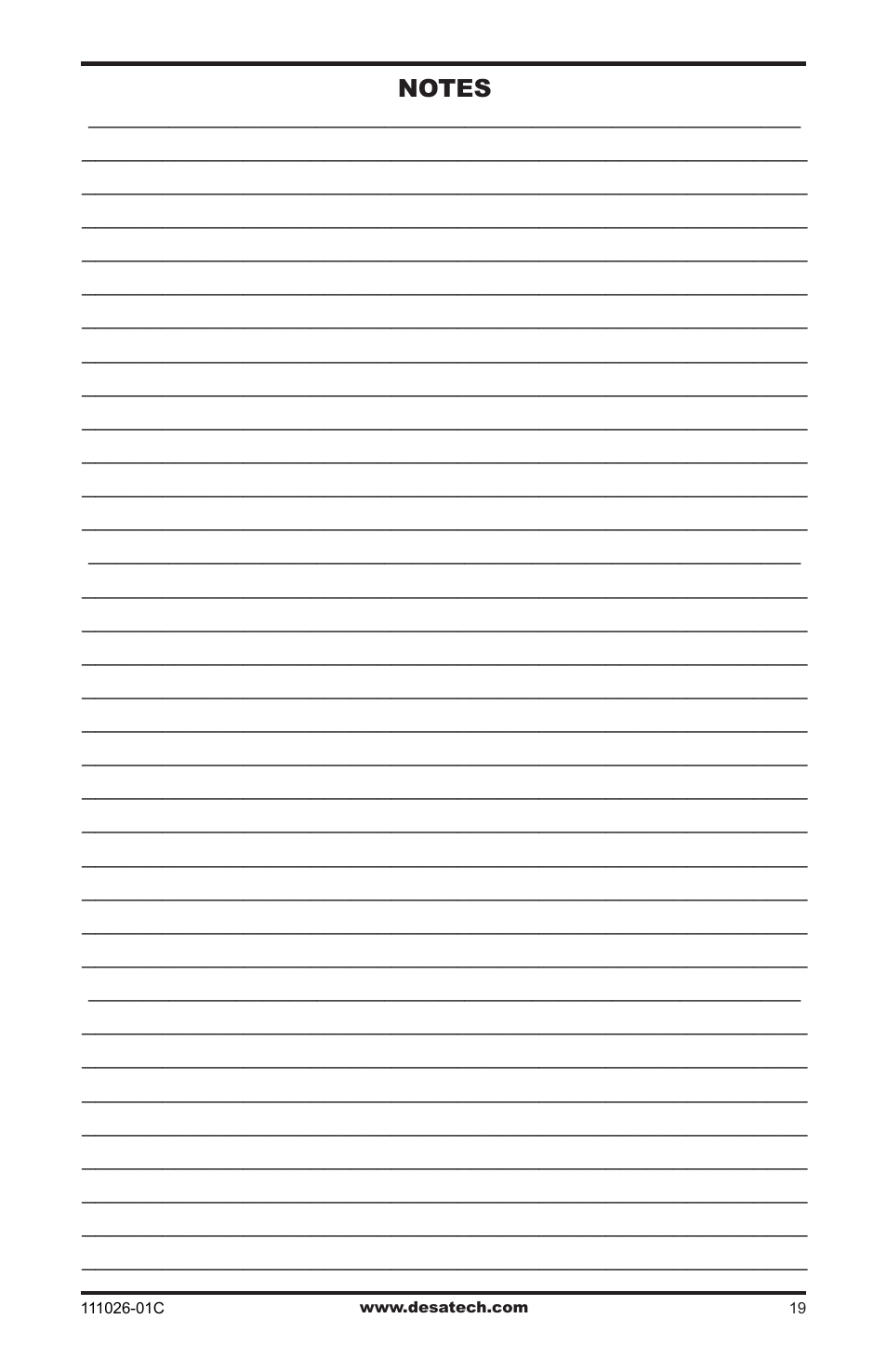 Desa S36R User Manual | Page 19 / 20