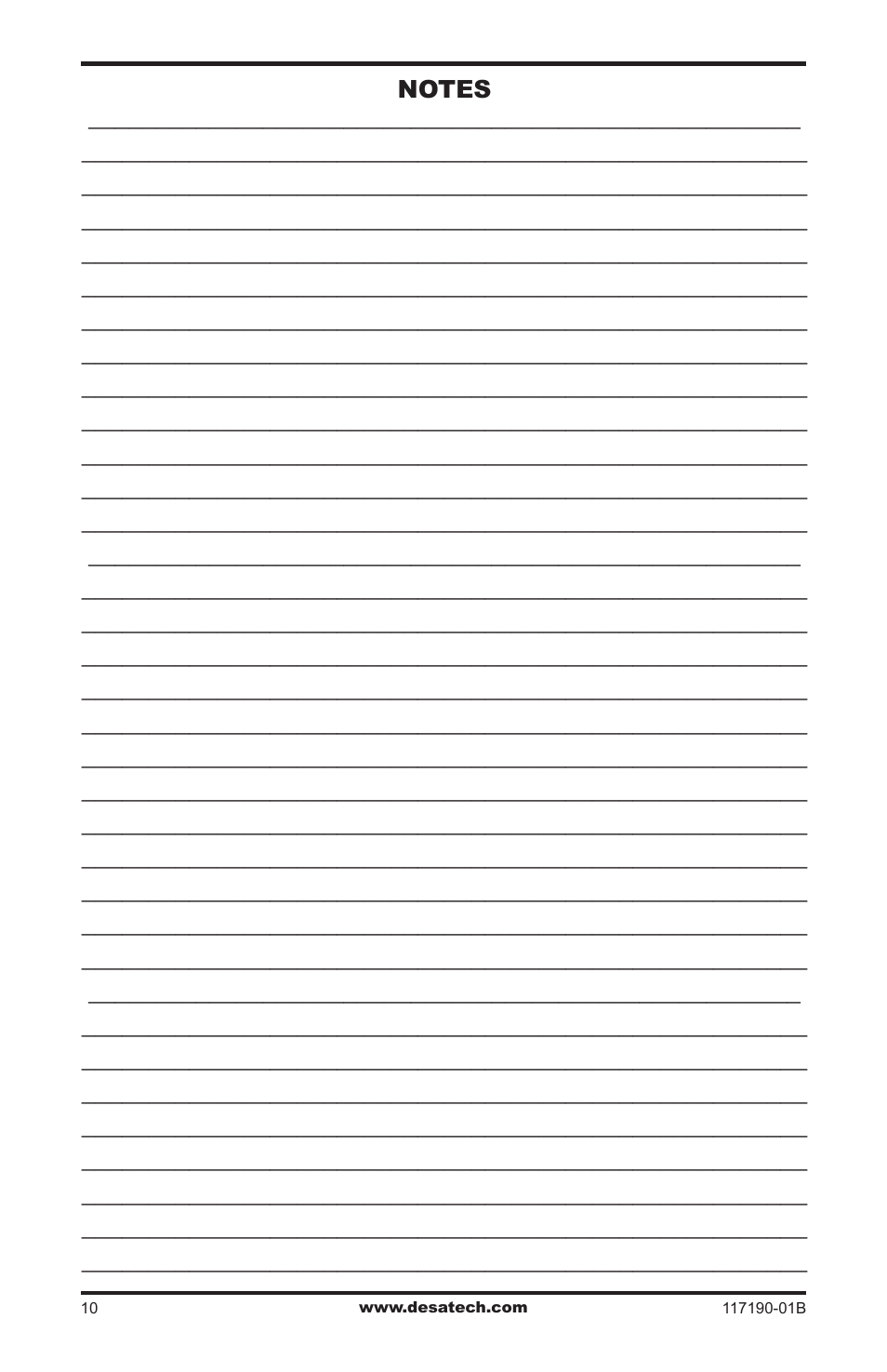 Desa VESBMR User Manual | Page 10 / 12