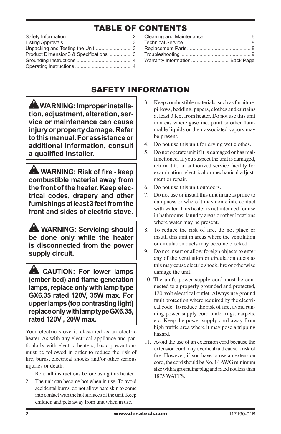 Desa VESBMR User Manual | Page 2 / 12