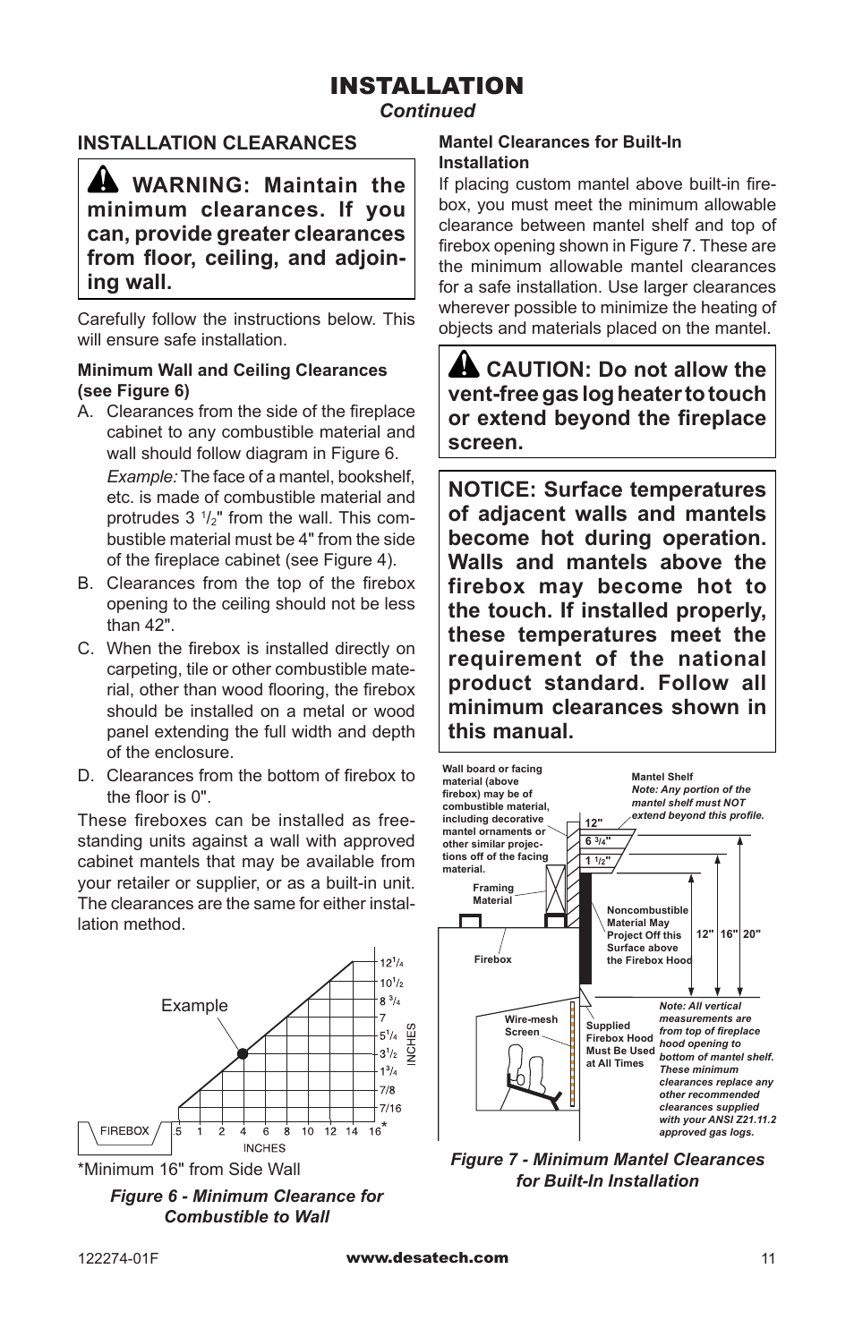 Installation | Desa VCM-50U User Manual | Page 11 / 36