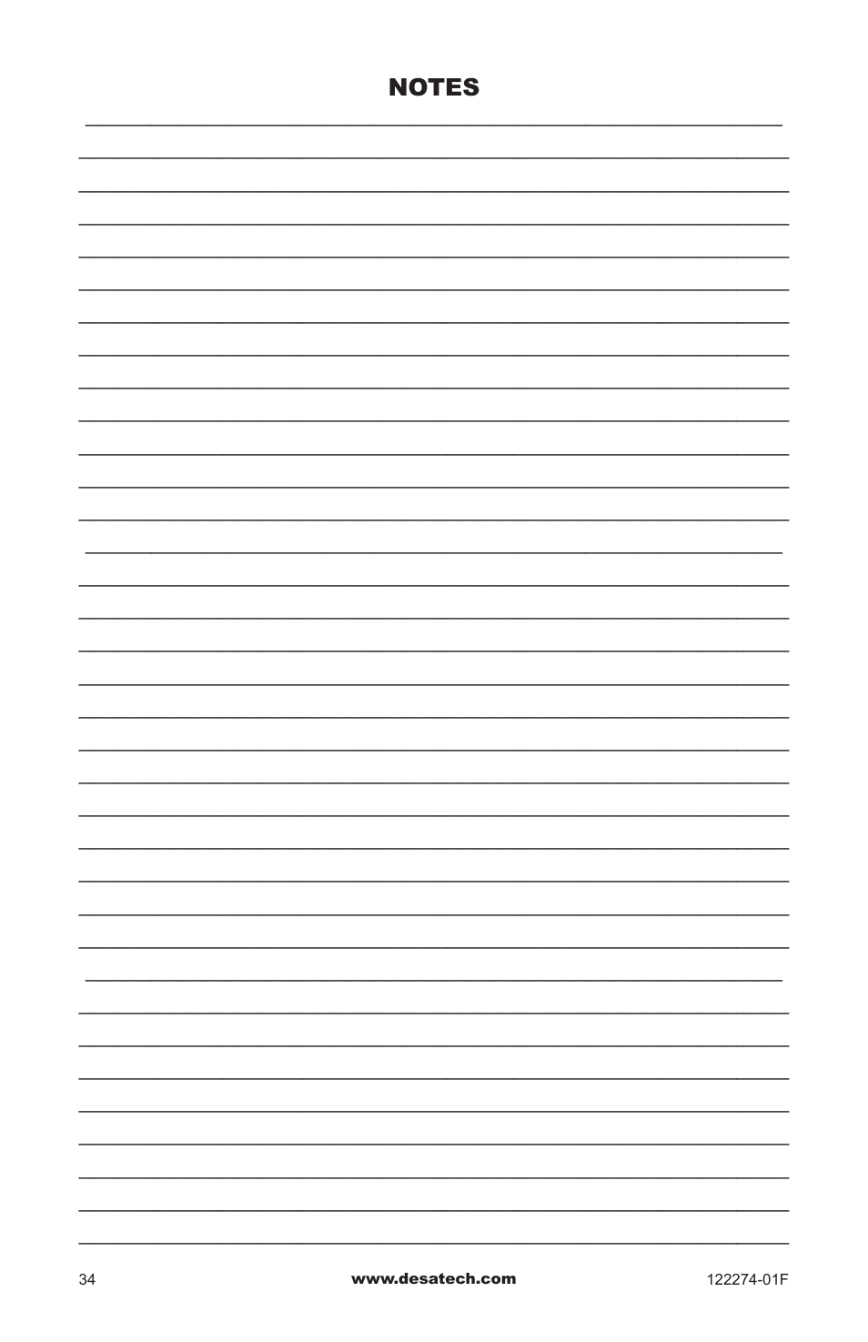 Desa VCM-50U User Manual | Page 34 / 36
