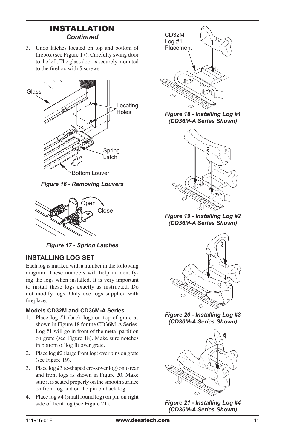 Installation | Desa CD42M-A2 User Manual | Page 11 / 24