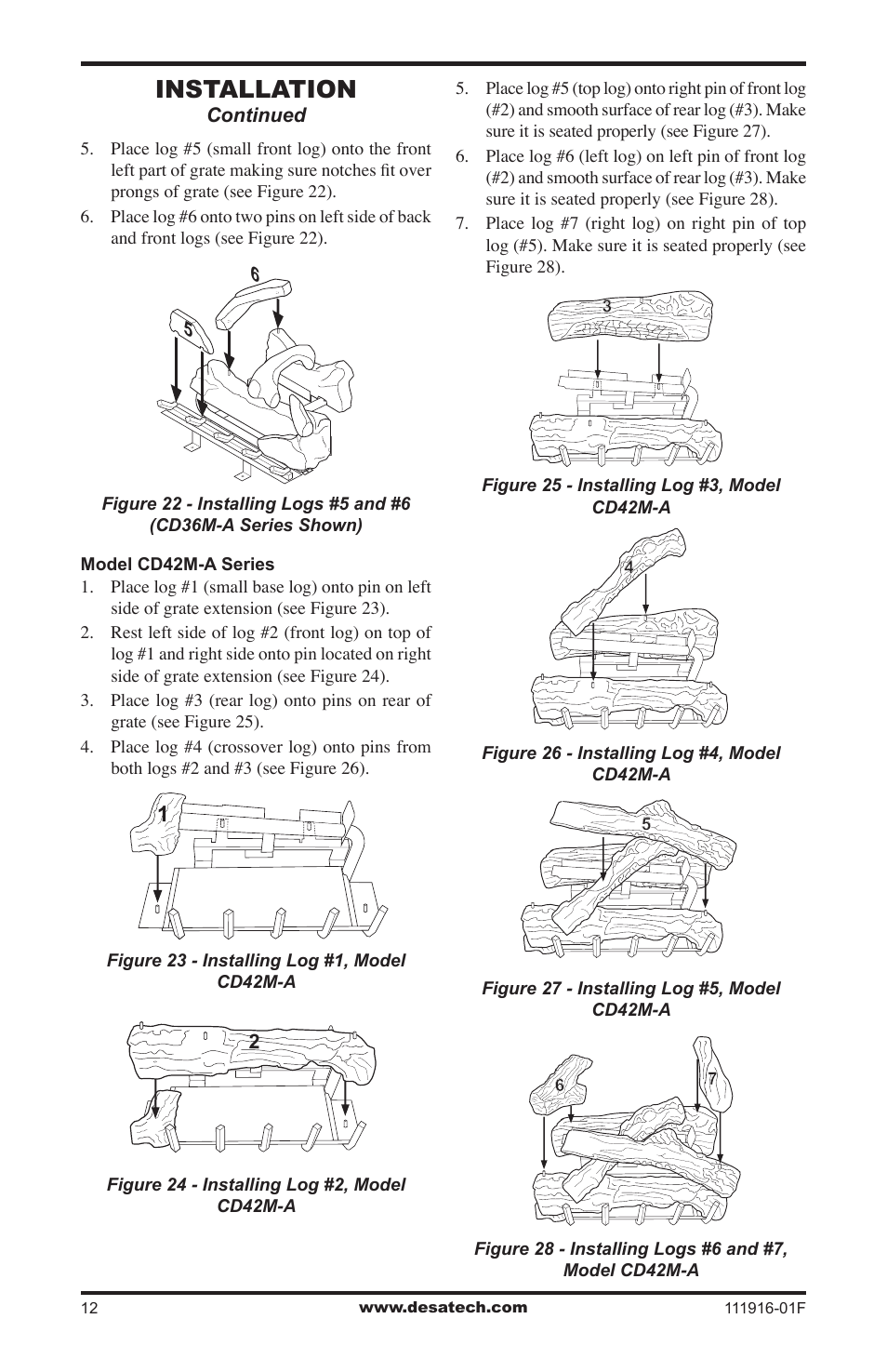 Installation | Desa CD42M-A2 User Manual | Page 12 / 24
