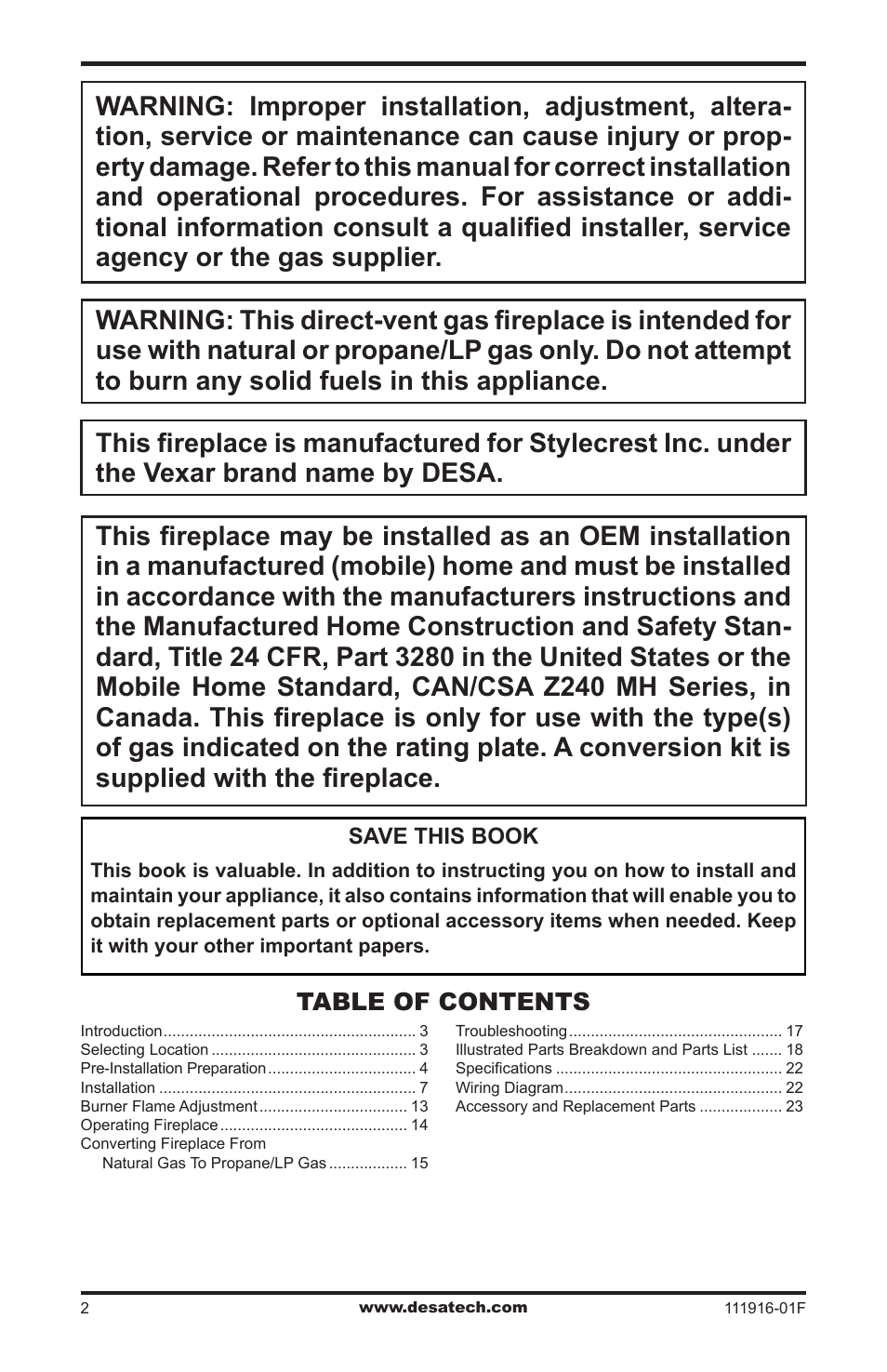 Desa CD42M-A2 User Manual | Page 2 / 24