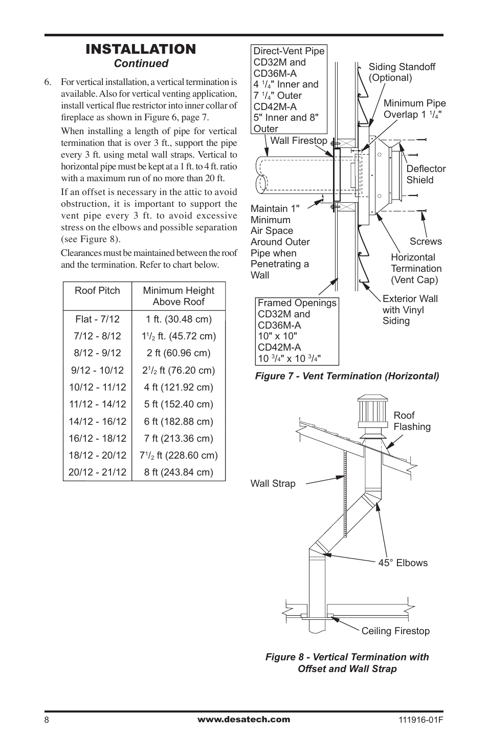Installation | Desa CD42M-A2 User Manual | Page 8 / 24