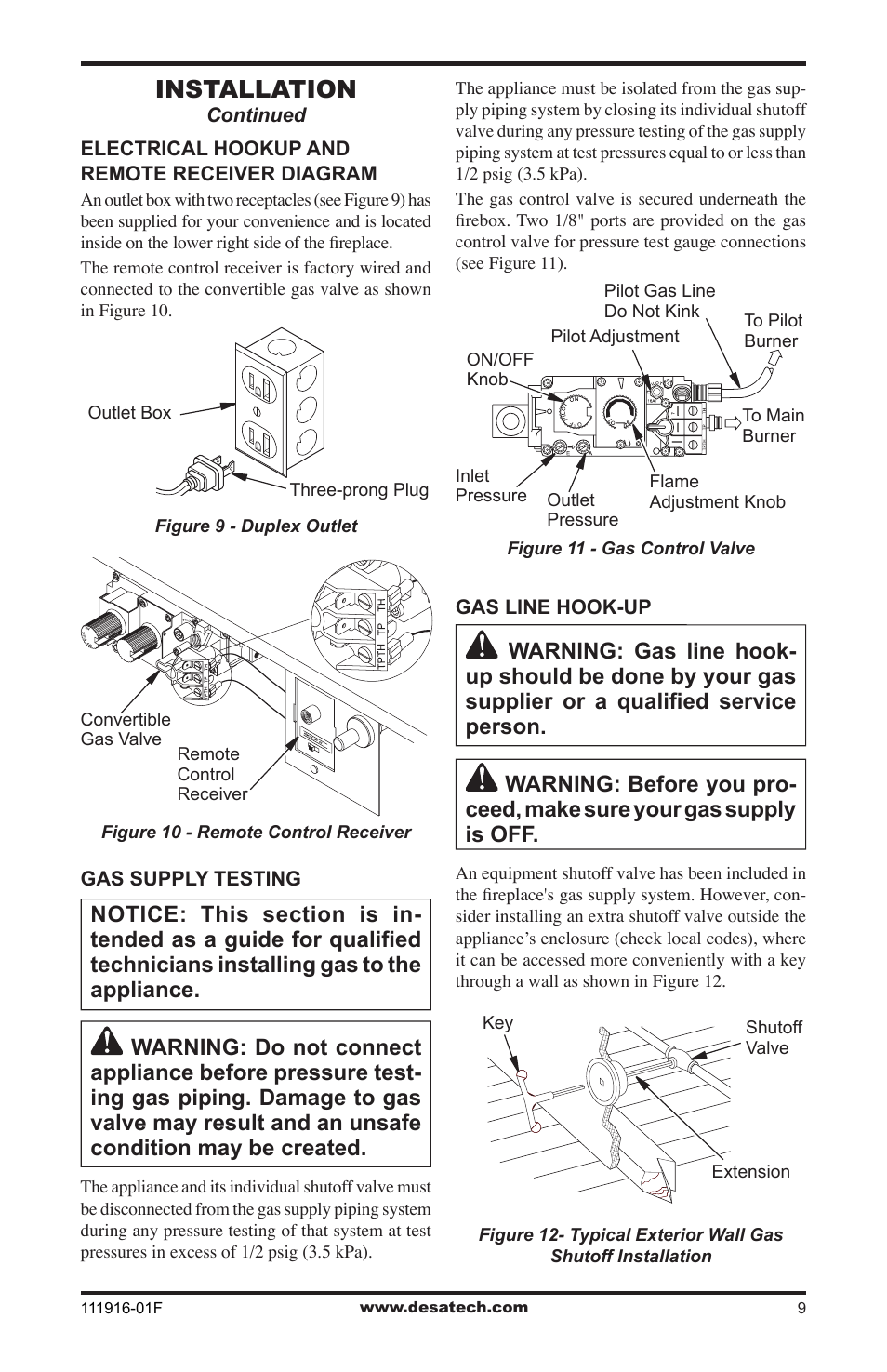 Installation | Desa CD42M-A2 User Manual | Page 9 / 24