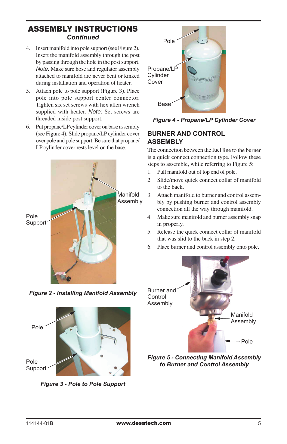 Assembly instructions | Desa AND SPC-54PHT User Manual | Page 5 / 12